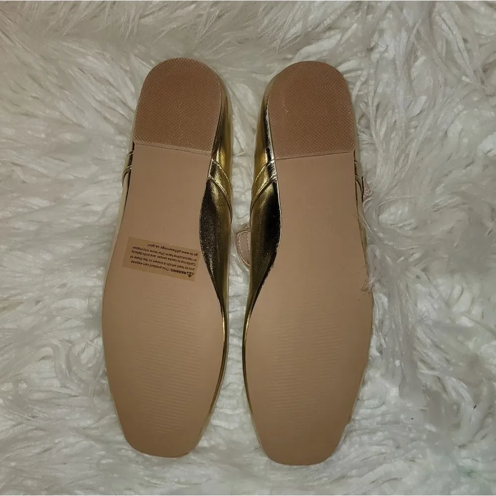 🆕️🩰Page Mary Jane Ballet Flat, Gold, Sz 9